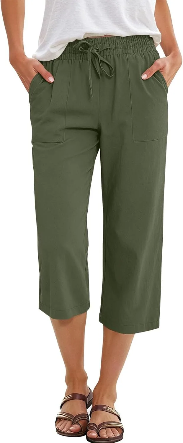 

Женские летние брюки Casual 2026 с завязками и высокой талией Shusuen