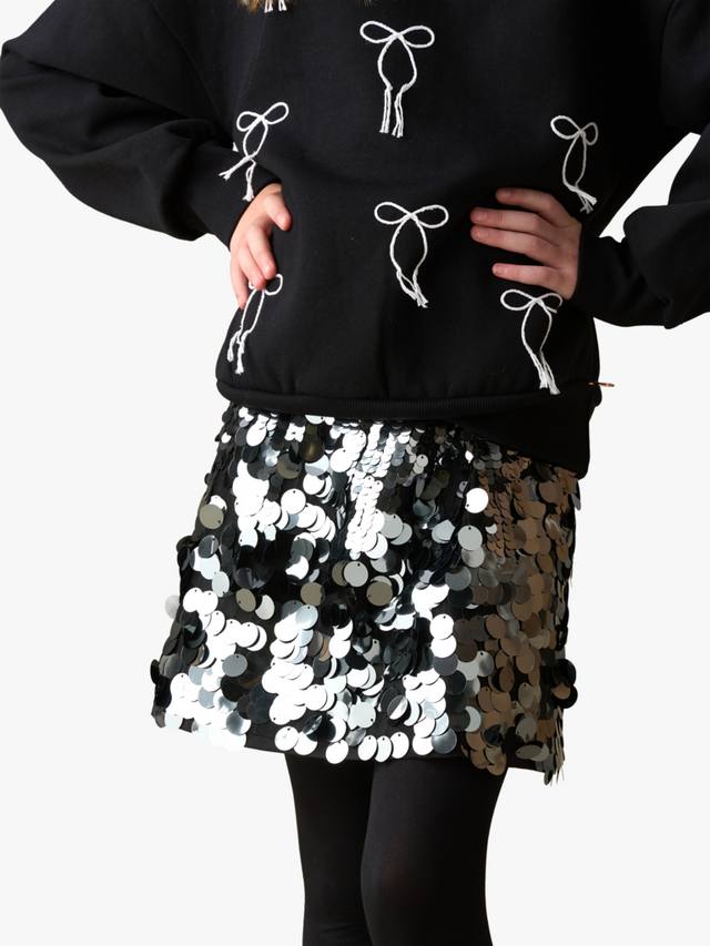 

Детская диско-металлическая мини-юбка с рюшами Angel & Rocket