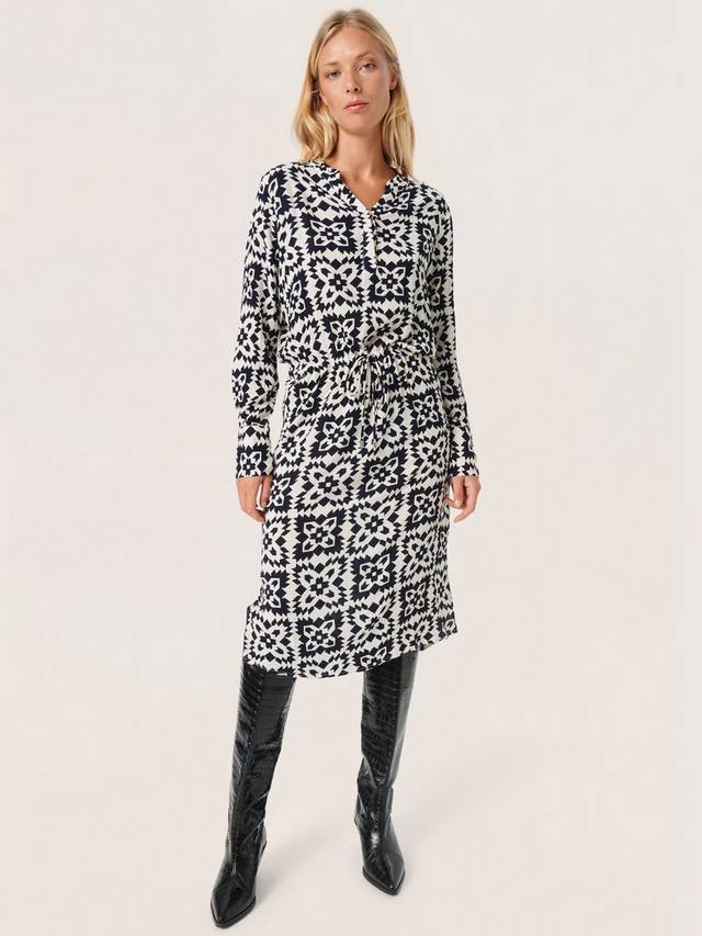 

Миди-платье zaya с завязками на талии Soaked In Luxury, цвет White/Navy