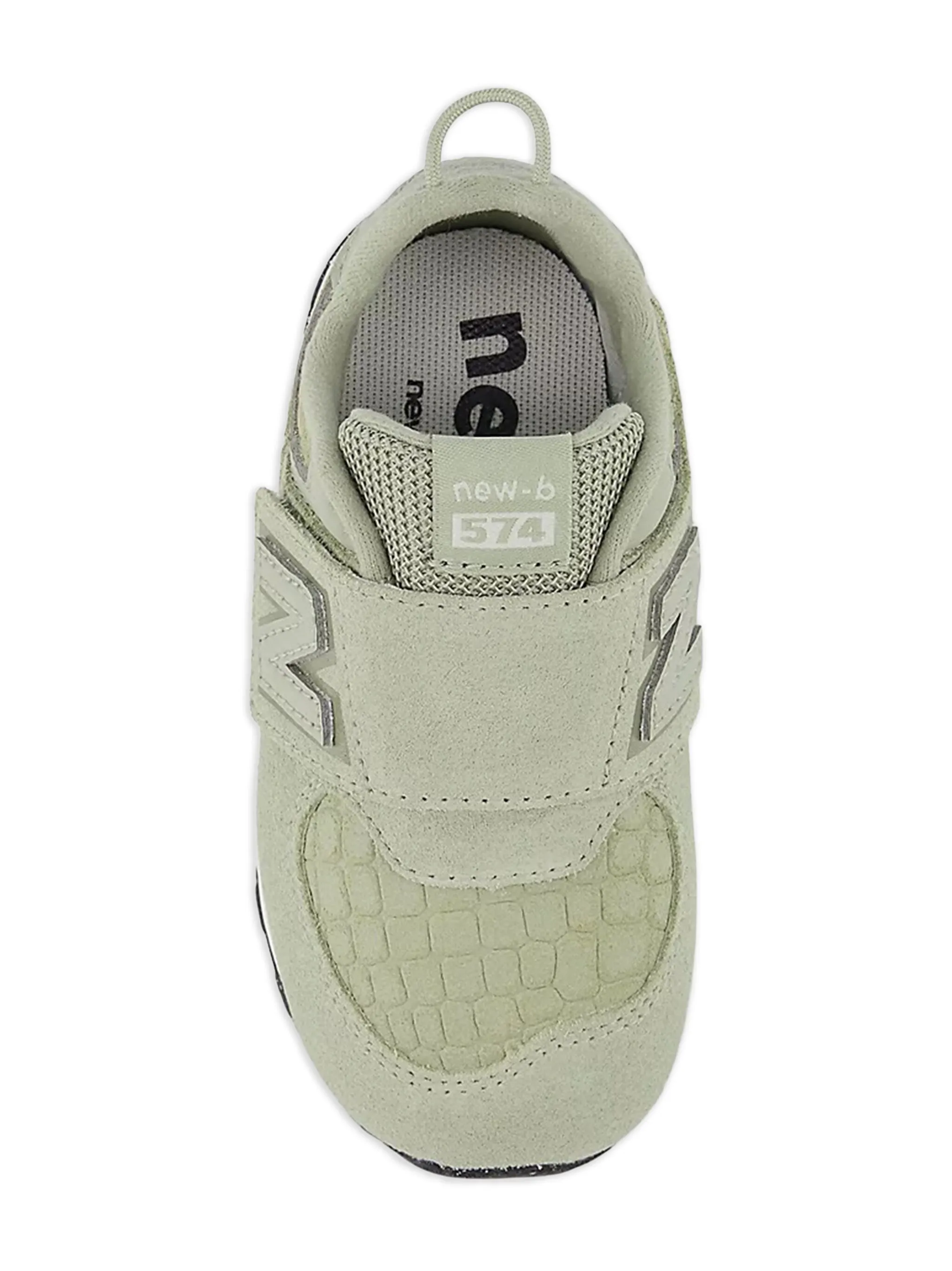 Кроссовки New-B с рельефным ремешком на крючке и петле New Balance Kids, зеленый — фото 3