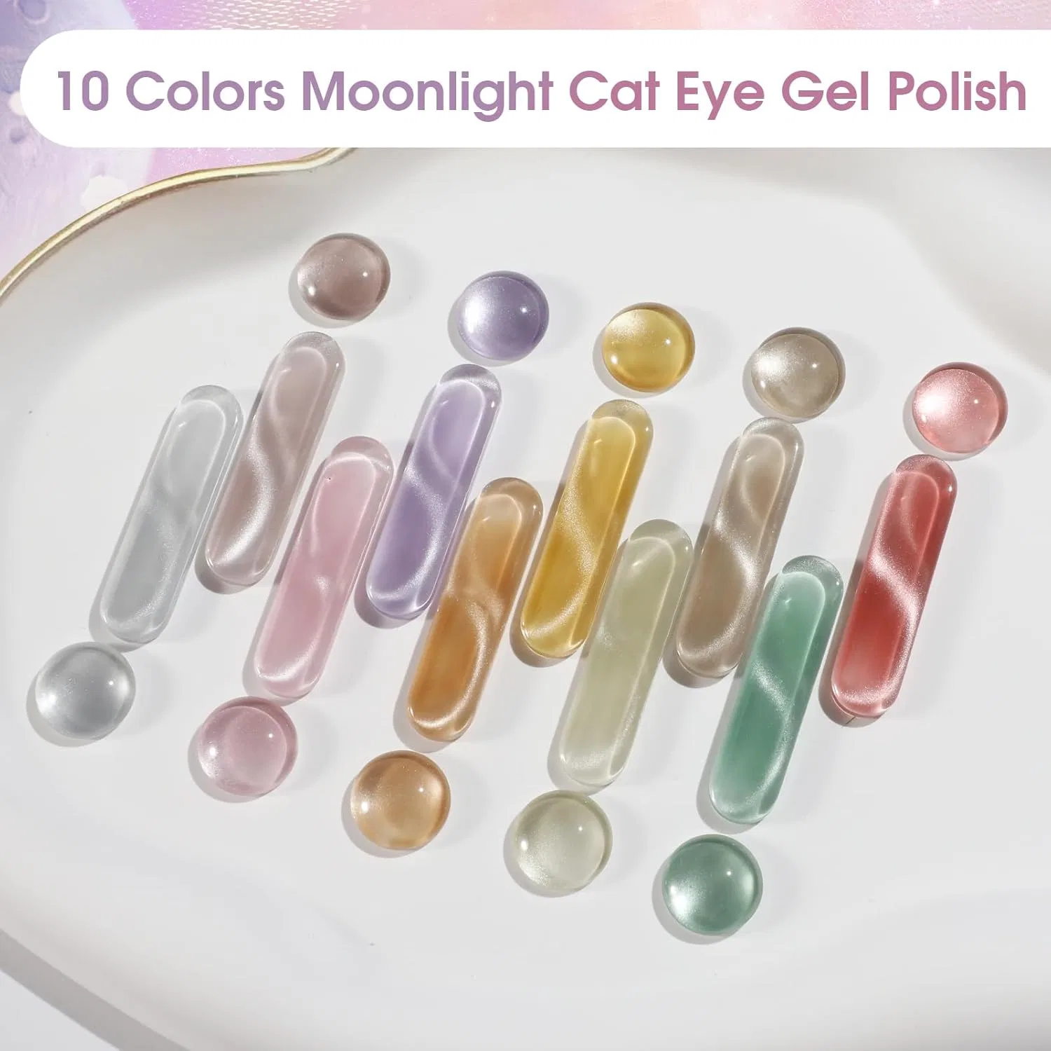 Набор УФ-гель-лаков ROSALIND Jelly Magnet Cateye 10 цветов Rosalind, 16 — фото 2