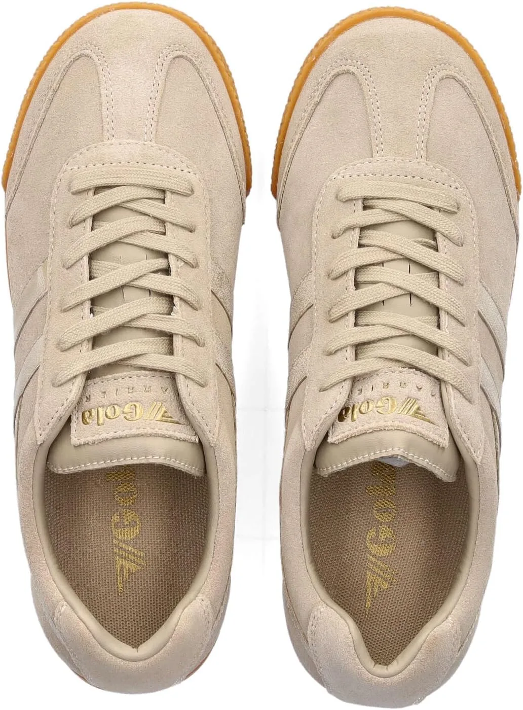 Кроссовки Gola Unisex Harrier Mirror Trainers, цвет пепельный/золотой/коричневый — фото 4