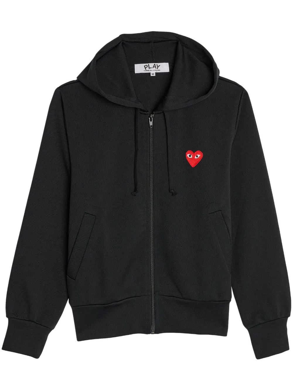 

Худи на молнии с нашивкой-логотипом Comme Des Garçons Play, черный
