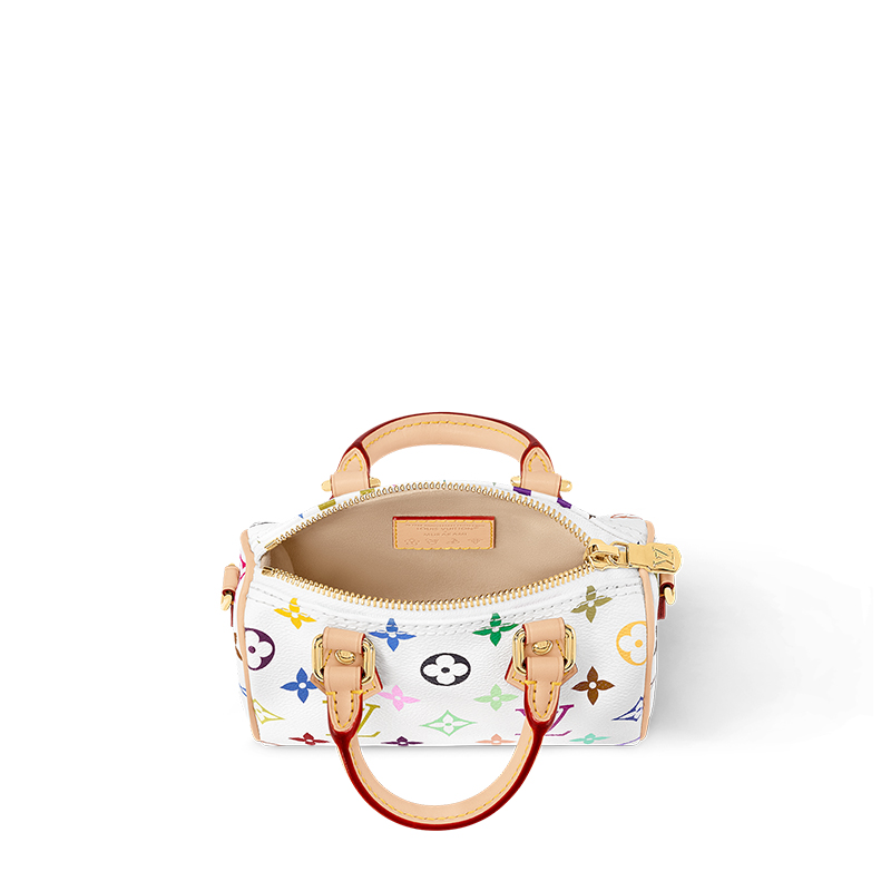 LOUIS VUITTON Сумка кросс-боди Takashi Murakami Nano Speedy белая разноцветная — фото 4