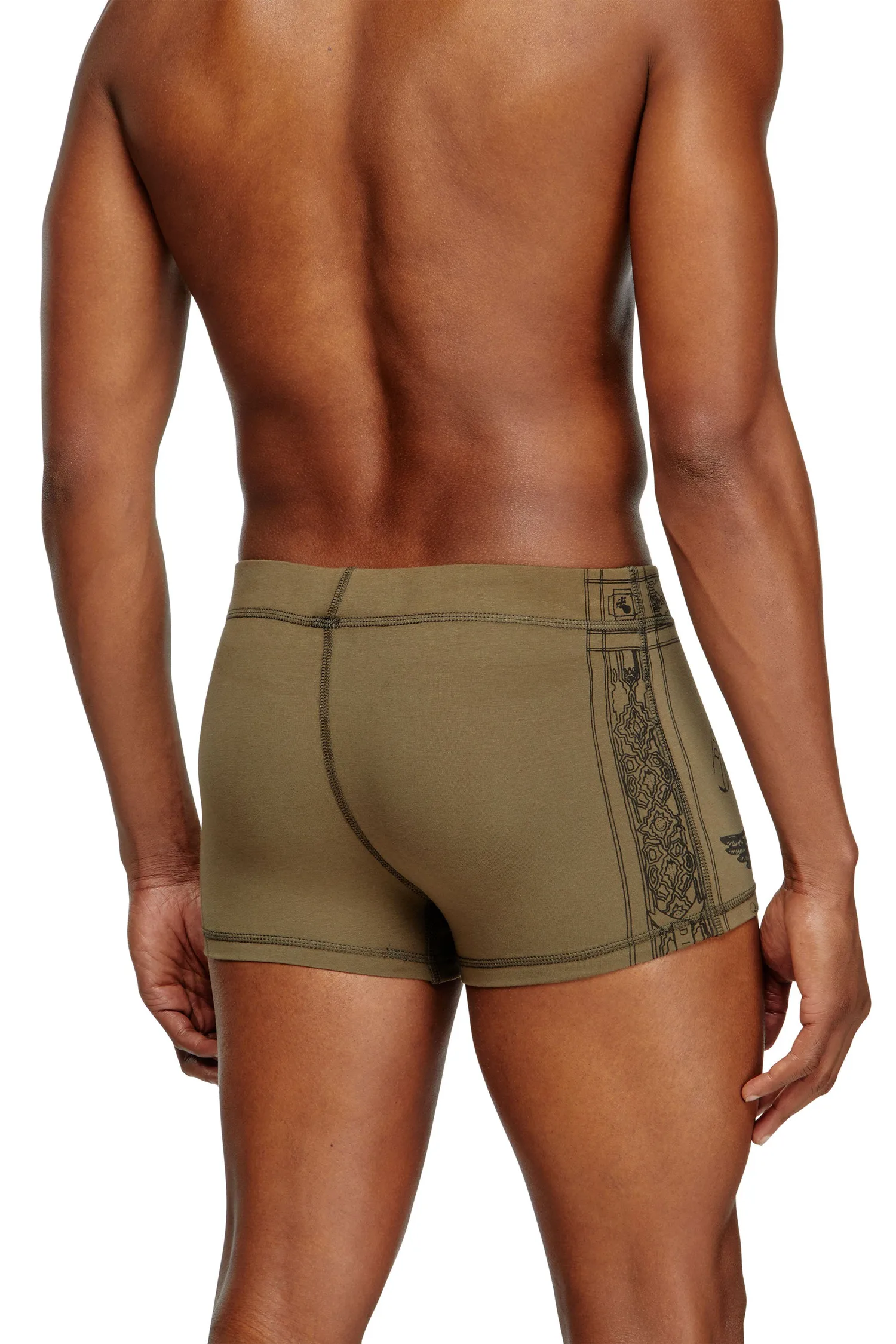 Мужские боксерские трусы DAMIEN-UTLT Diesel, Khaki Brown — фото 4