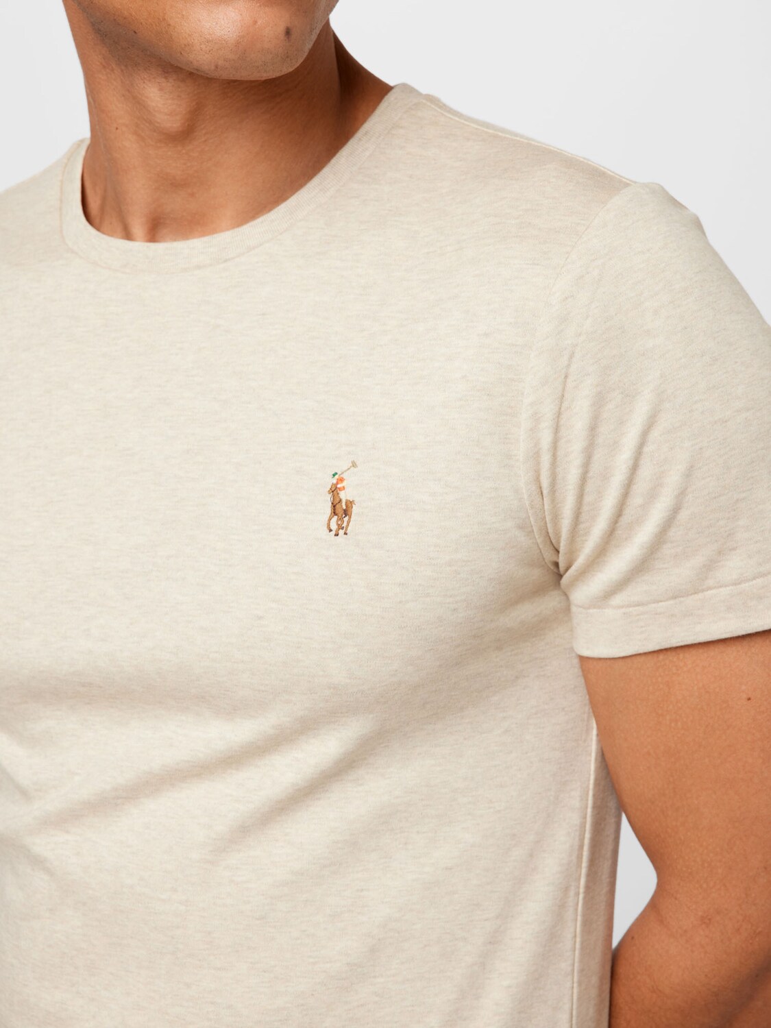 Polo Ralph Lauren Поло Regular fit в крапчатом бежевом цвете — фото 2
