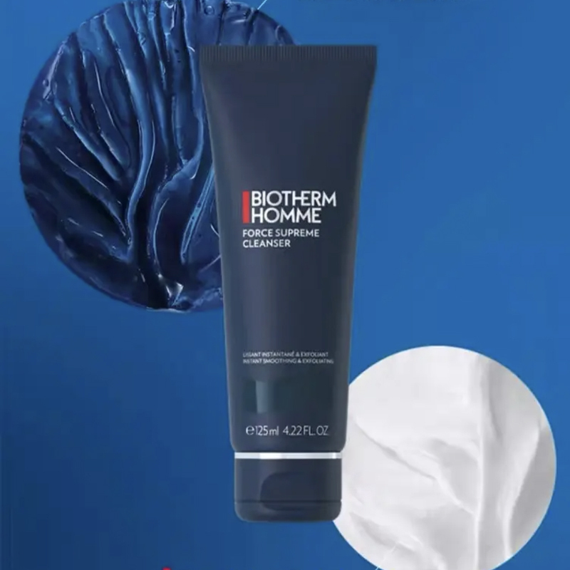 BIOTHERM BIYOUQUAN Blue Diamond очищающий крем для лица набор для ухода за кожей восстанавливающий увлажняющий 125мл+50мл — фото 3