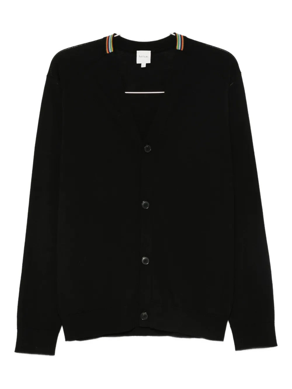 

Кардиган из мериносовой шерсти в радужную полоску Paul Smith, черный