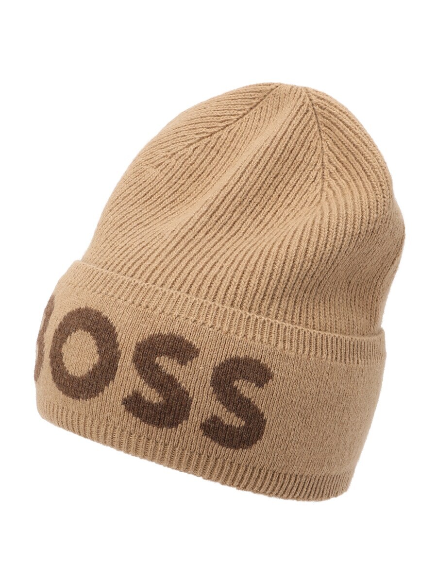 

Шапка BOSS Beanie Elio, кэмел