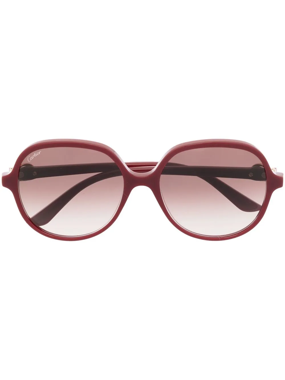 

Солнцезащитные очки CT0350S в массивной оправе Cartier Eyewear, красный