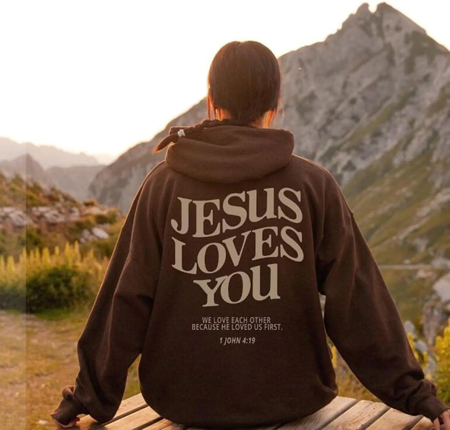 

Толстовка Jesus Loves You Christian Faith Over Fear MARLLCO