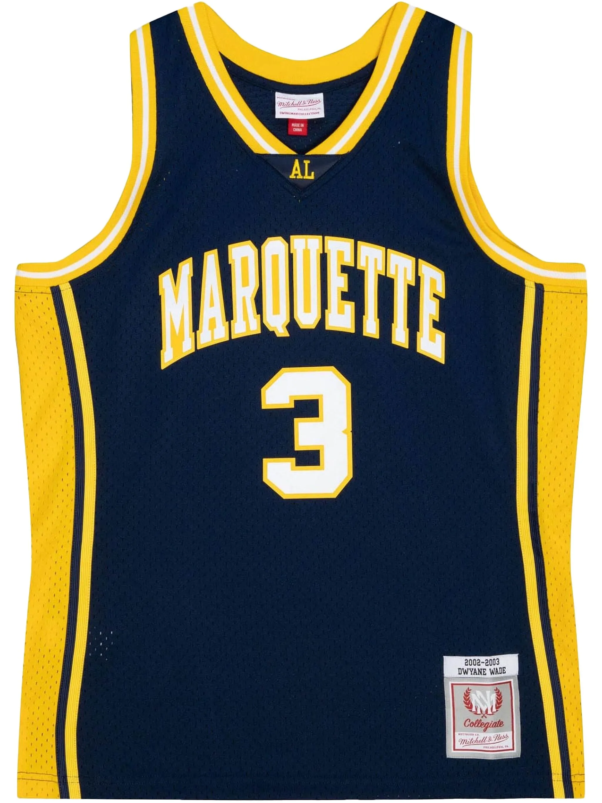

Топ 2002/03 Hardwood Classics Dwyane Wade Marquette Golden Eagles Mitchell & Ness, синий