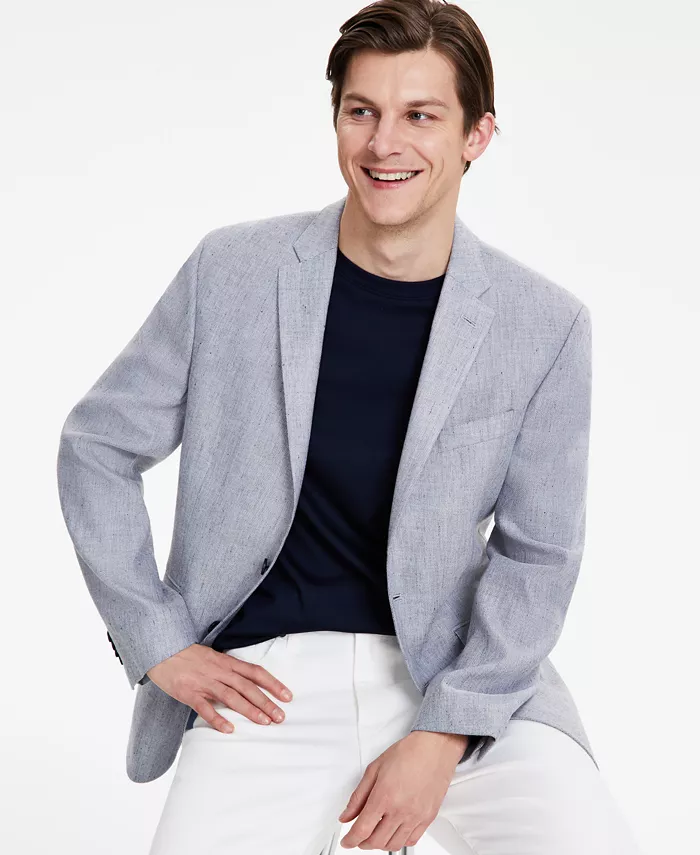 

Мужской спортивный пиджак из льна Slim-Fit Kenneth Cole Reaction, серый