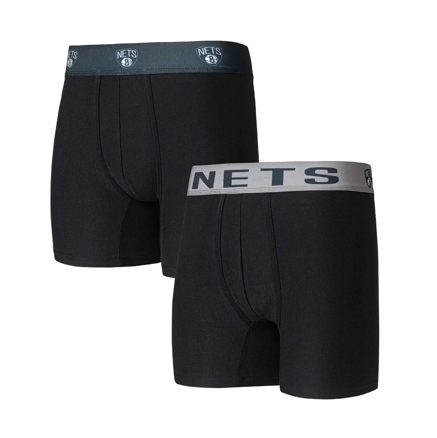 

Мужские трусы-боксеры Concepts Sport черные Brooklyn Nets (2 пары прорывных боксеров)