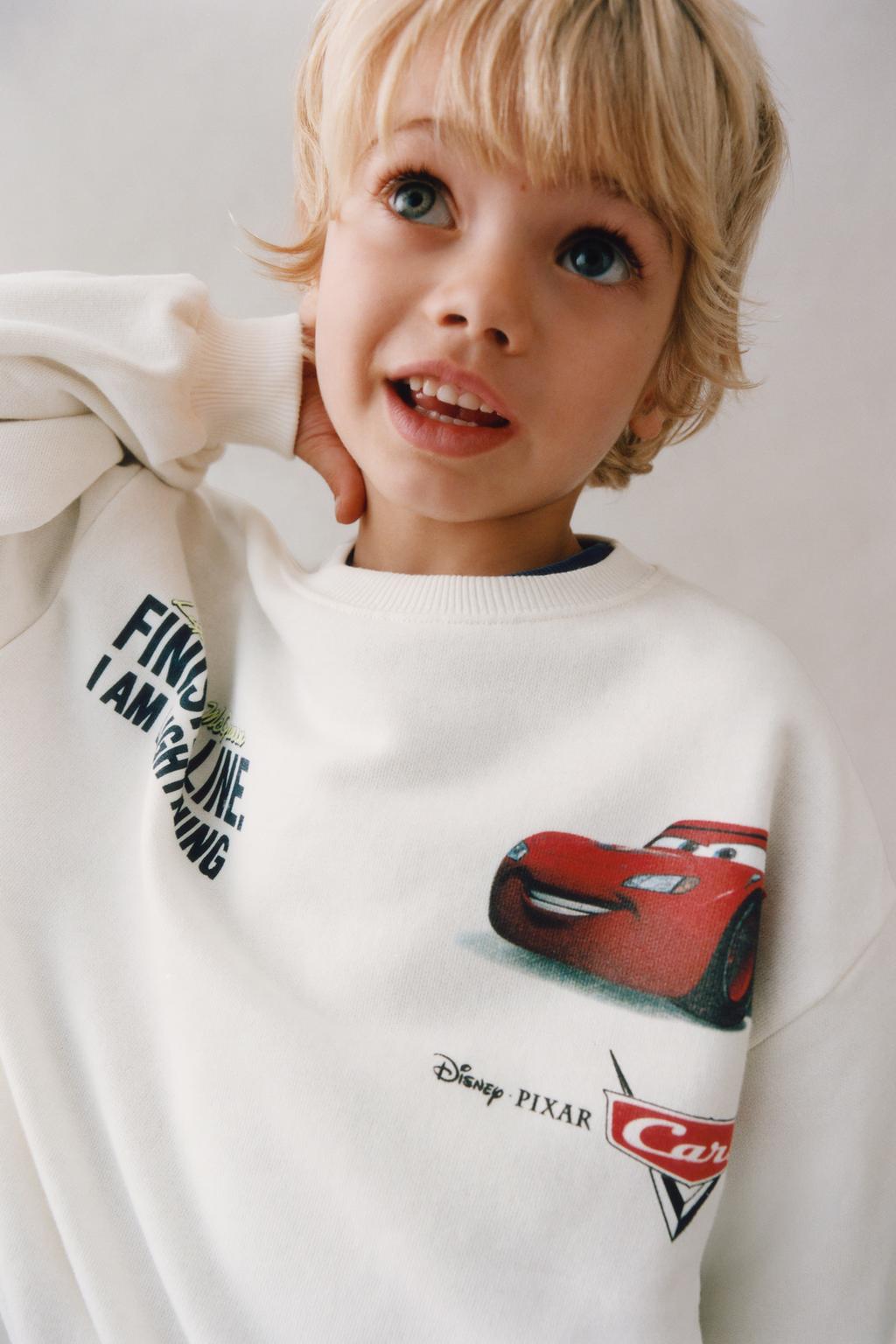 

Толстовка cars lightning mcqueen disney ZARA, экрю