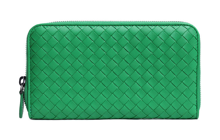 

Кошелёк из овчины Intrecciato унисекс зелёный Bottega Veneta
