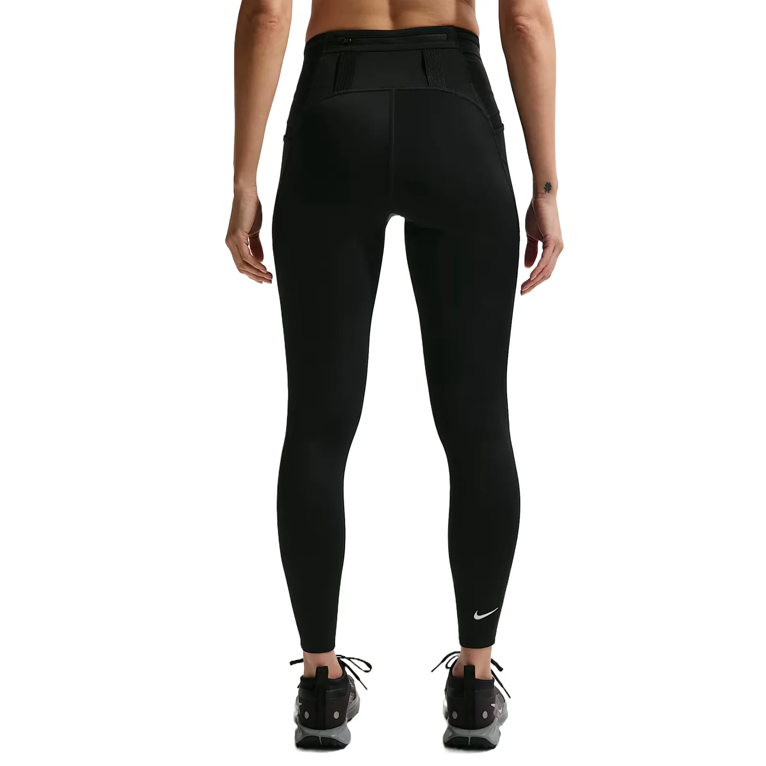 Женские беговые брюки Dri Fit Nike, Black/Mountain Peak White — фото 3