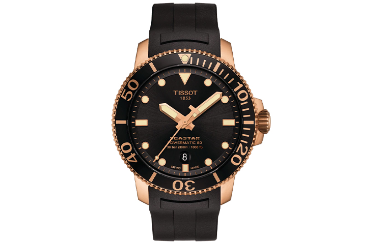 

TISSOT Мужские часы Starfish Collection с автоматическим механизмом, черный циферблат, 43 мм