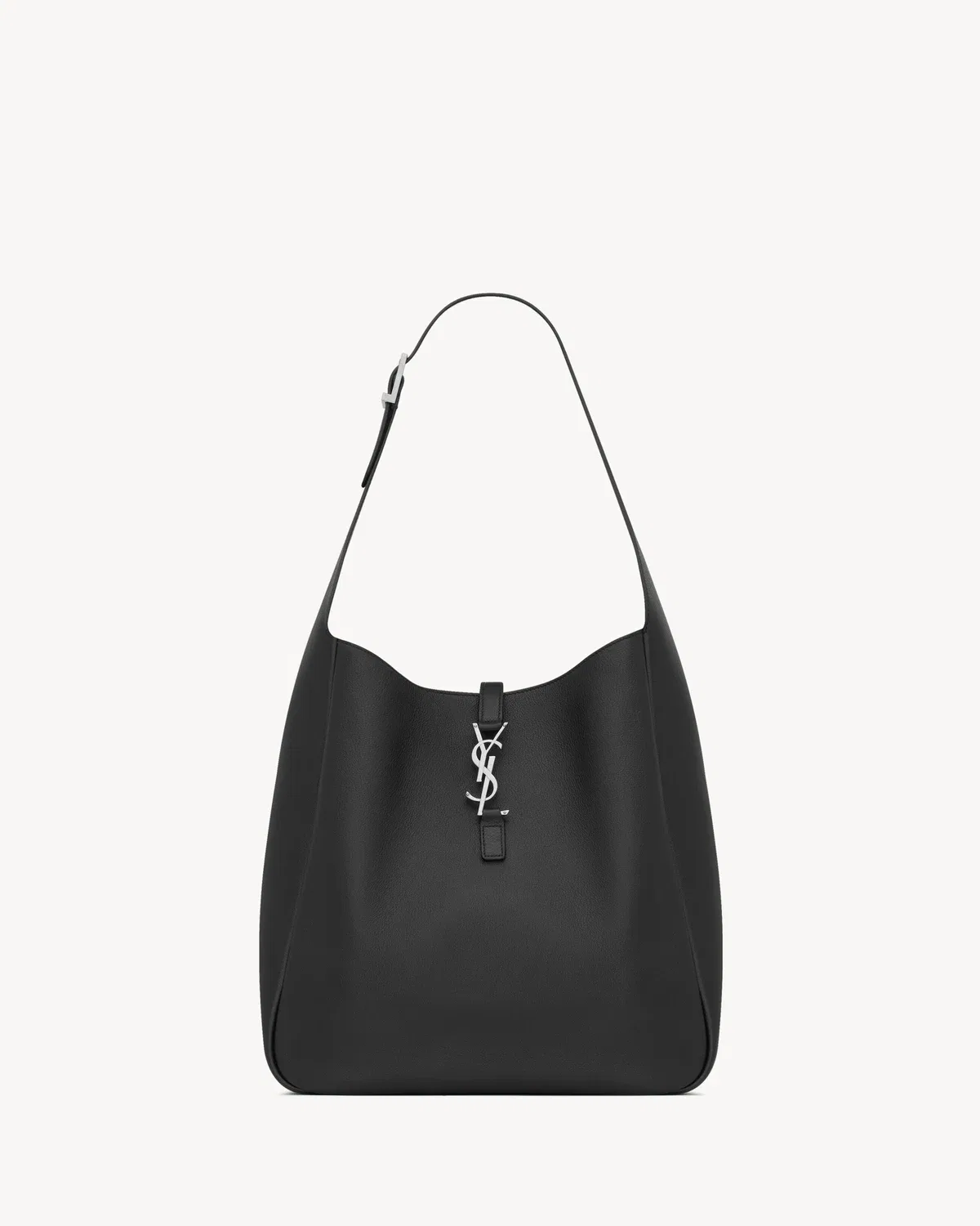 LE 5 À 7 софт ЛАРЖ из зернистой кожи SAINT LAURENT, черный