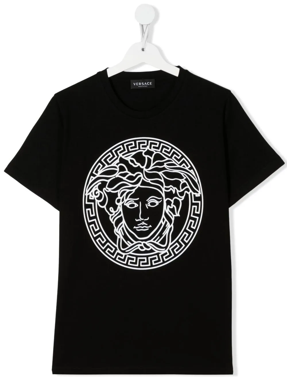 

Футболка с принтом Medusa Versace Kids, черный