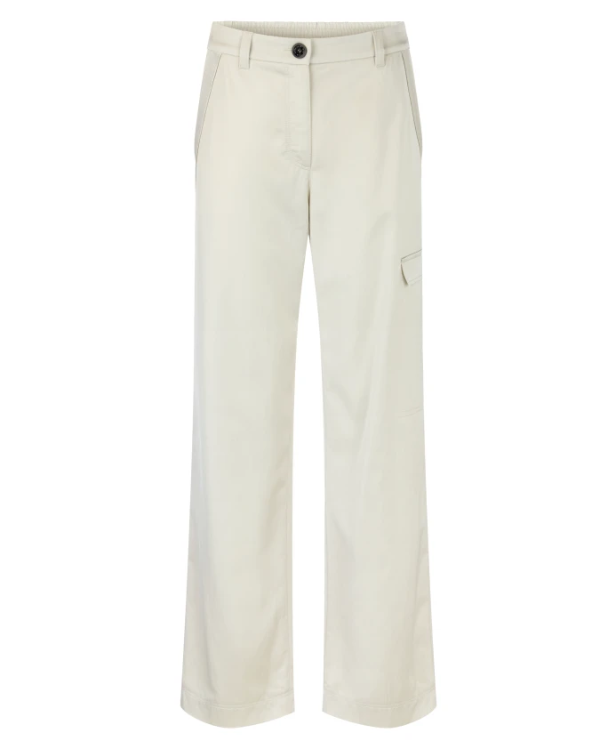 

Широкие брюки с высокой талией, свободные Marc Cain, бежевый