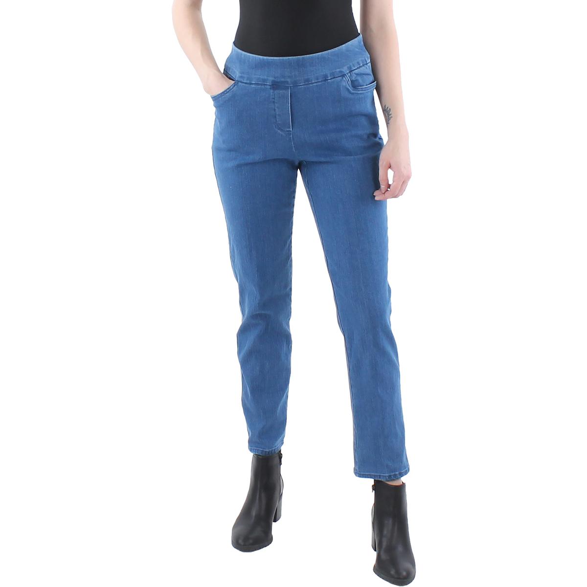 

Женские джинсы Petites средней посадки, прямые, современный крой Alfred Dunner, цвет medium denim