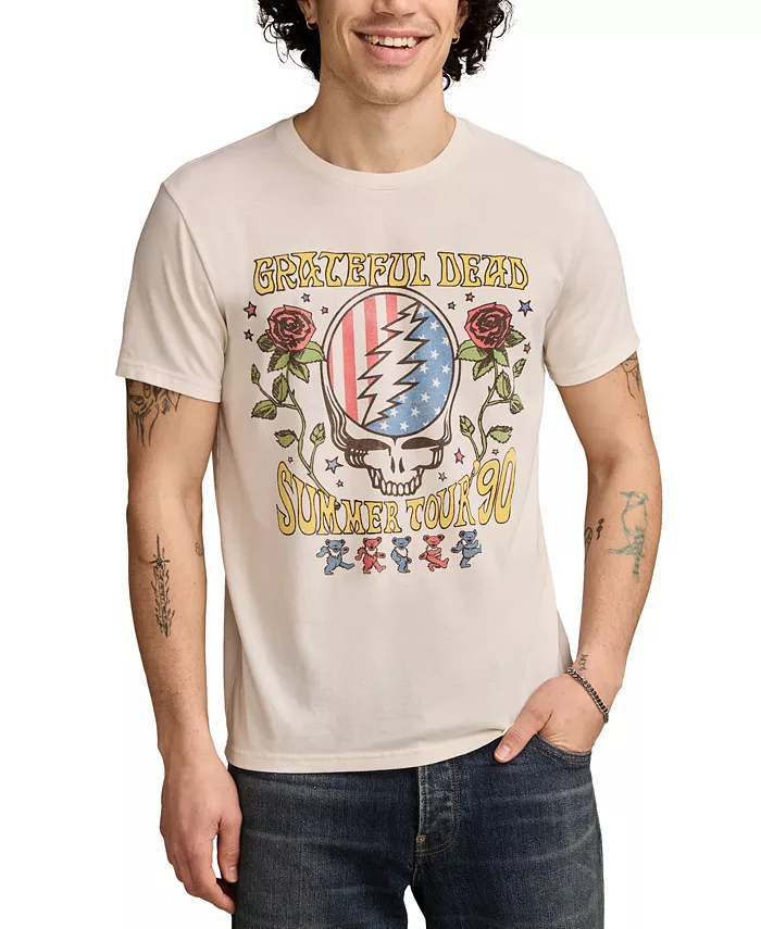 

Мужская футболка с коротким рукавом и принтом Grateful Dead America Lucky Brand, белый