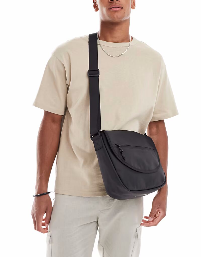 

Сумка через плечо из нейлона ASOS DESIGN черного цвета