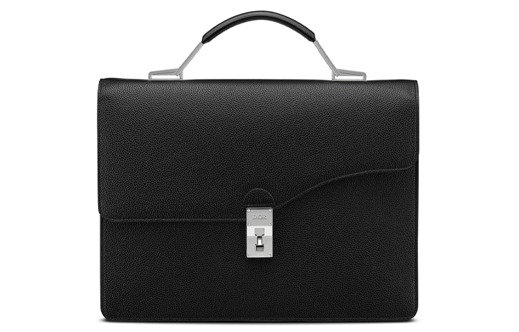 

Кожаная сумка-портфель DIOR большая мужская черная