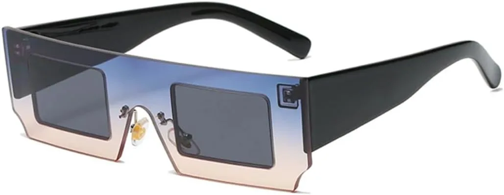 

Панк-солнцезащитные очки для женщин, роскошная квадратная оправа, модные очки для путешествий и вождения, защита от УФ-излучения UV400 TVTBBVV, Black Gray