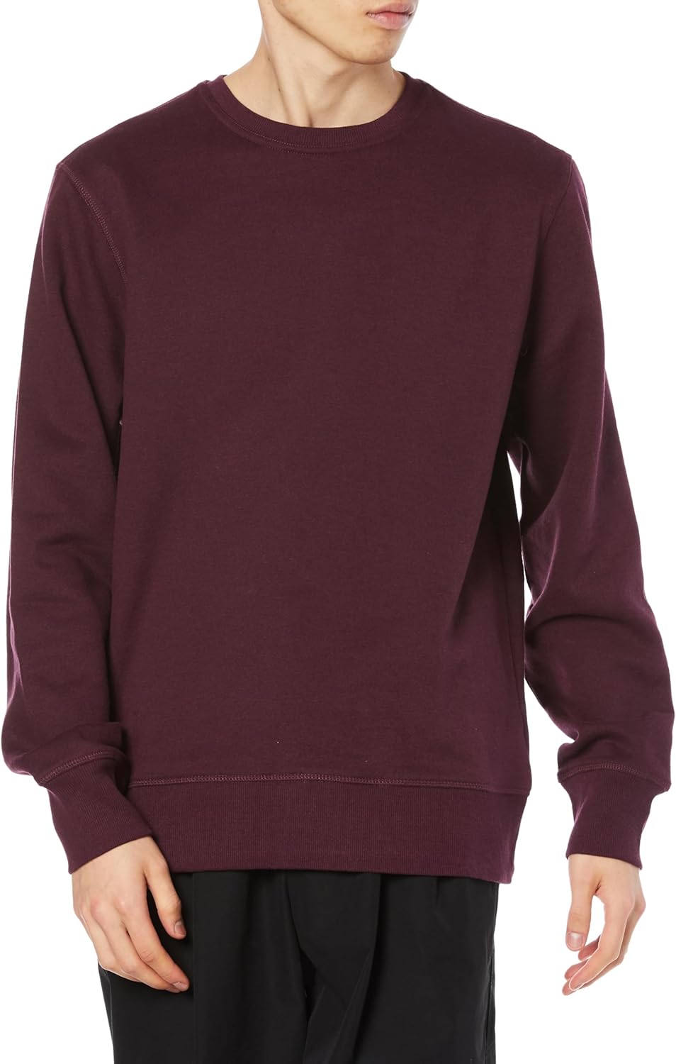 

Мужская флисовая толстовка с круглым вырезом Amazon Essentials, красный/бордовый