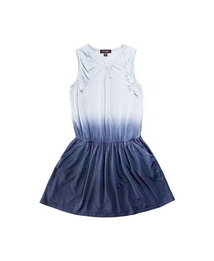 

Темно-синее трикотажное платье с эффектом омбре Child Jill Imoga Collection, синий