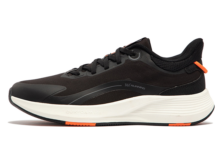 

Амортизирующие противоскользящие износостойкие дышащие низкие кроссовки для бега мужские Black Gray 361°, Obsidian Black/Smoke Gray