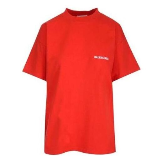 

Футболка logo regular fit t-shirt 'bright red' Balenciaga, красный