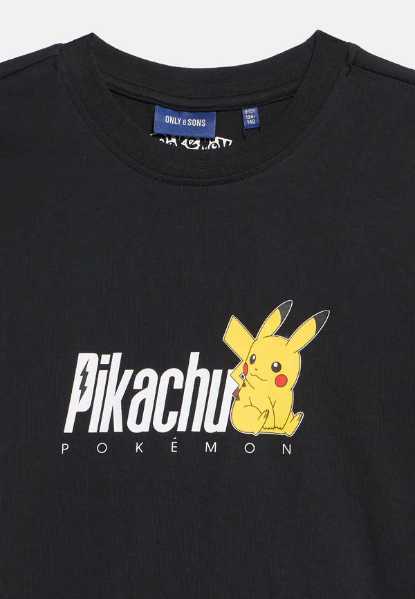 Футболка с принтом osjpokemon life Only & Sons Junior, Jet Black — фото 4