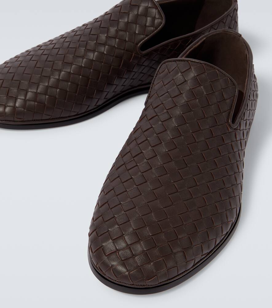 Воскресные слипоны Intrecciato из кожи Bottega Veneta, Fondant — фото 3