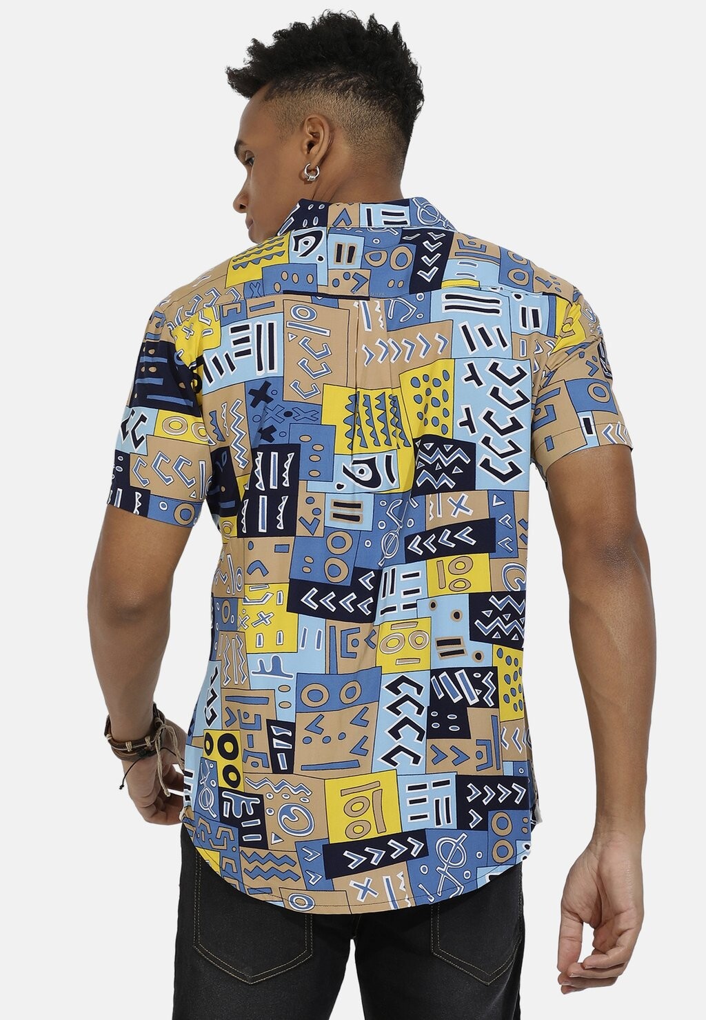 

Рубашка BLOCK PRINTS FELIX Campus Sutra, синий