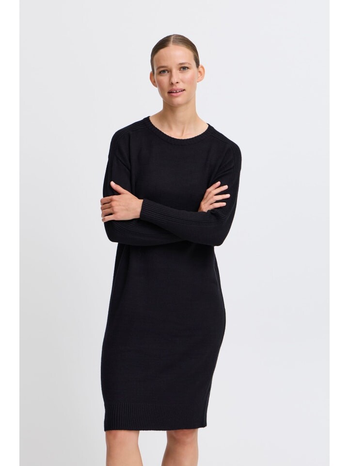 

Короткое платье b.young Strickkleid BYMANINA DRESS 2 - 20815663 modisches Strickkleid, черный