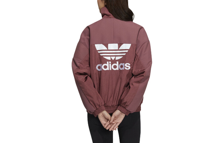 Стеганая куртка женская темно-красная Adidas Originals — фото 2