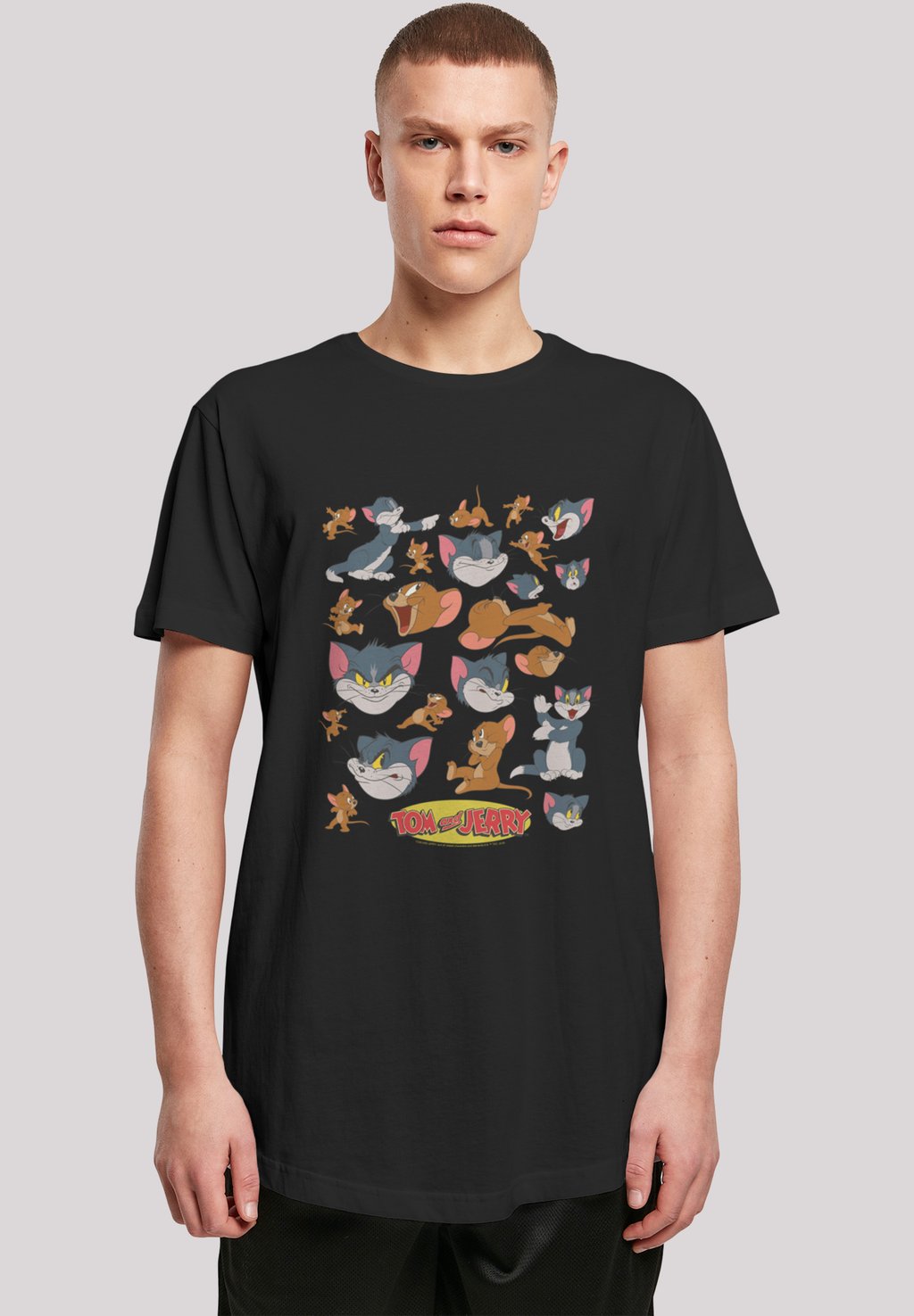 

Футболка с принтом TOM AND JERRY F4NT4STIC, черный
