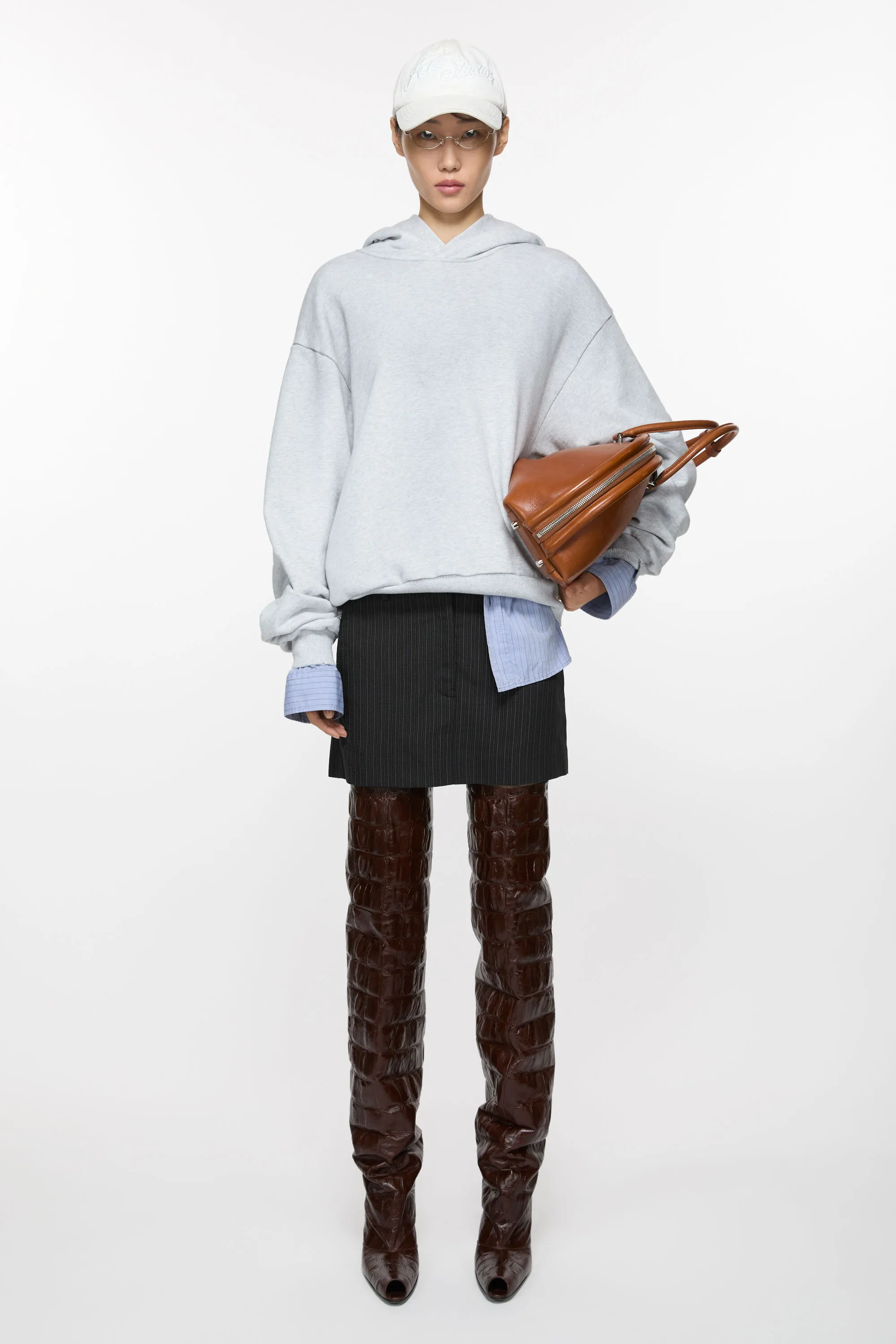 

Юбка в тонкую полоску Acne Studios, черный