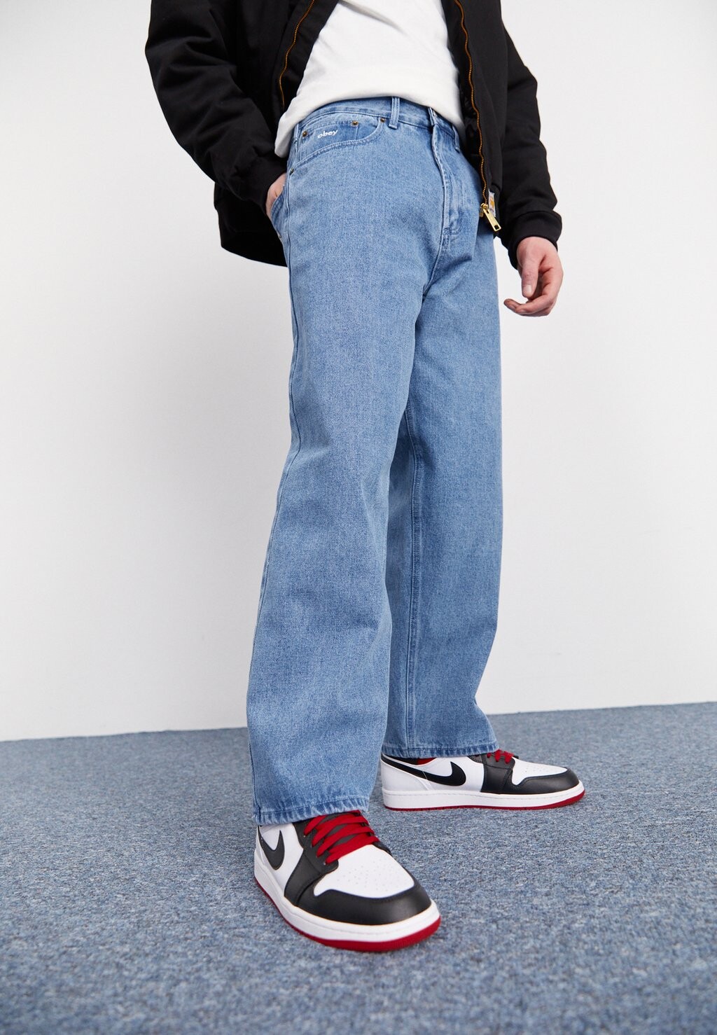 

Джинсы Baggy BIGWIG BAGGY DENIM Obey Clothing, светлый индиго