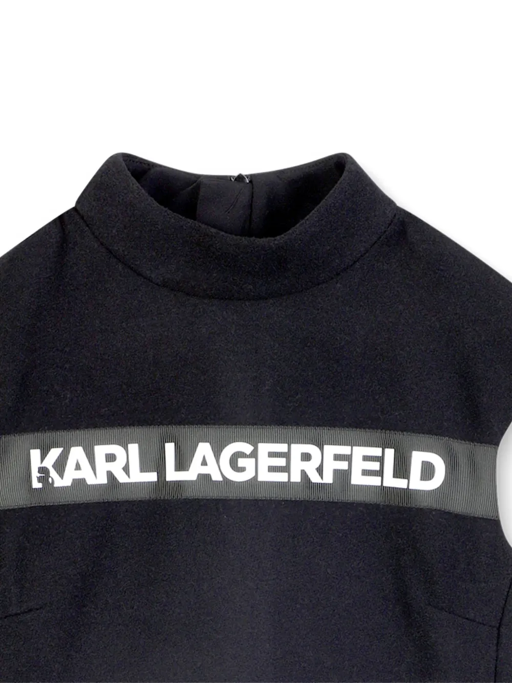 Платье с высоким воротником KARL LAGERFELD KIDS, черный — фото 3