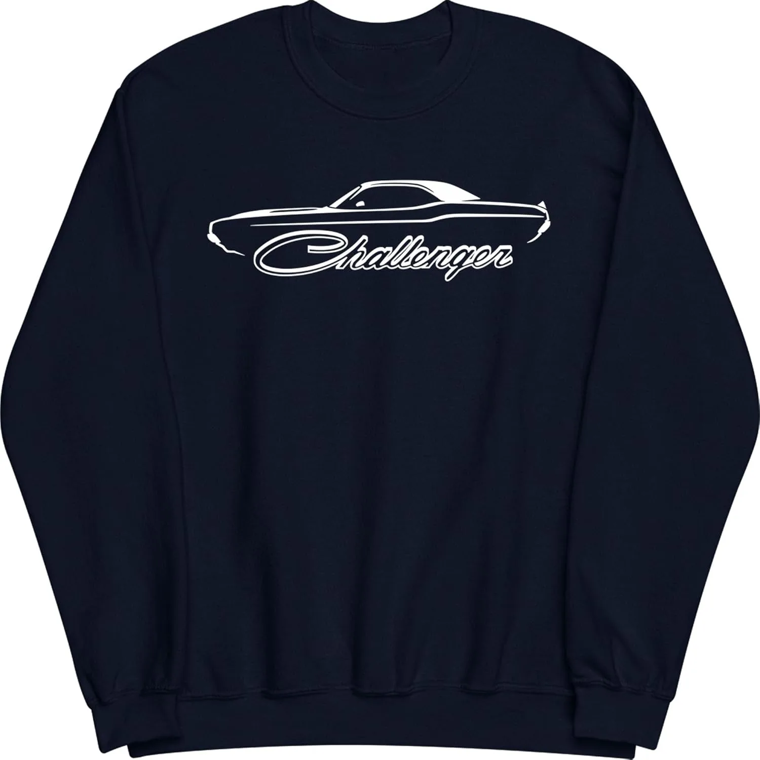 Challenger 70 Outline мужской свитшот - Black Ghost American Muscle Cars Silhouette