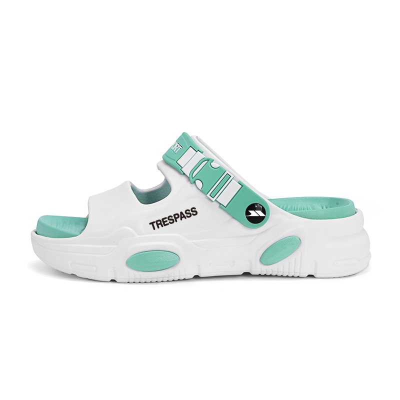 

TRESPASS Пляжные сандалии мужские черные, белые, серые, зеленые с бело-зеленым, цвет White Green