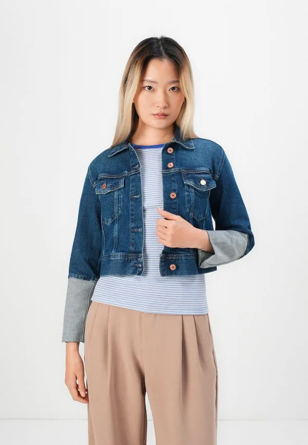 Джинсовая куртка с заостренными манжетами Gap, Medium Wash — фото 4