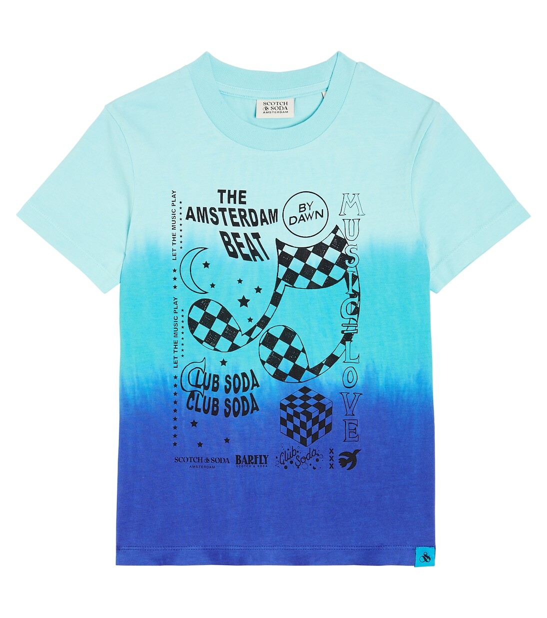 

Футболка из хлопкового джерси с принтом Scotch & Soda Kids, синий