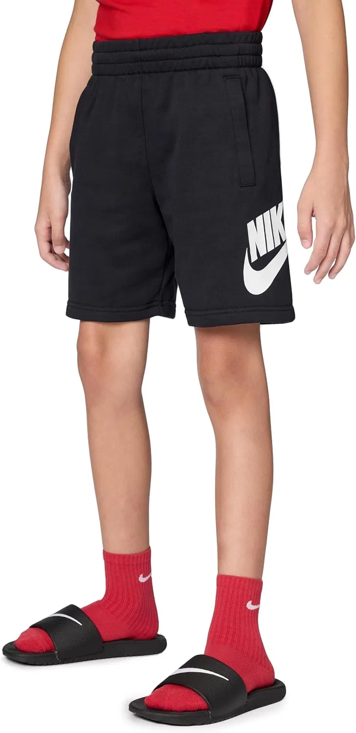 Шорты для активного отдыха Nike флис на футере, черный/серый