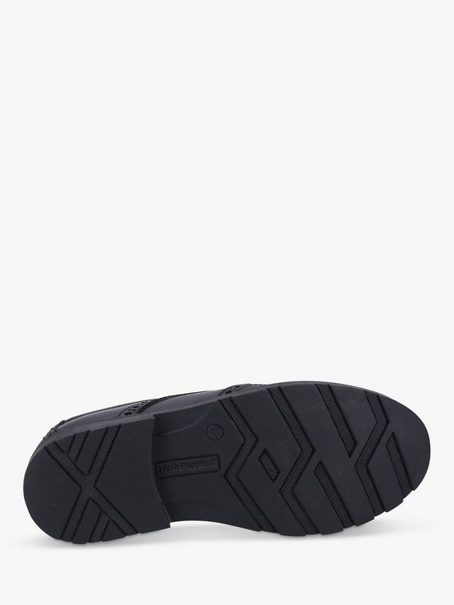 Детские школьные ботинки Jacob Senior на шнуровках из кожи Hush Puppies, Black — фото 4