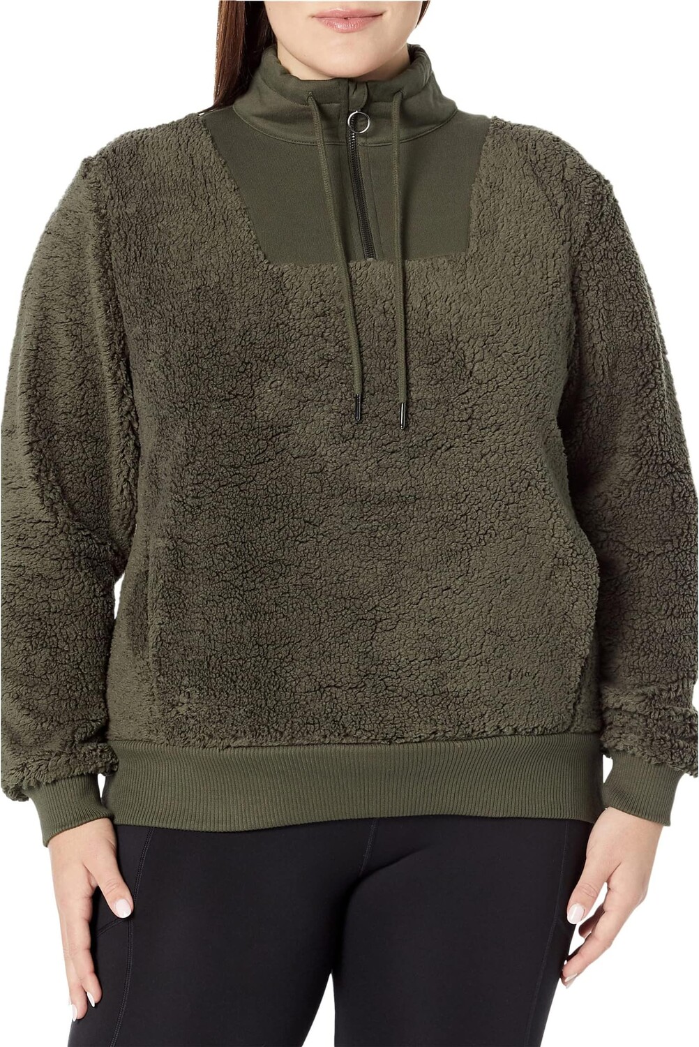 

Толстовка Sweaty Betty Sherpa 1/2 Zip Sweatshirt, цвет Mountain Green